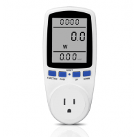 Power Meter Plug Electricity Usage Monitor Watt Volt Amps Consumption Analyzer With Digital Lcd Display Overload Protection